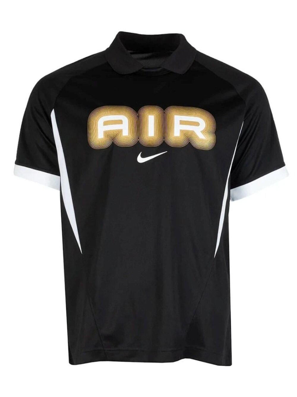 Nike Men's Size XS Performance Shirt Swoosh Air Black Polo Jersey Short Sleeve